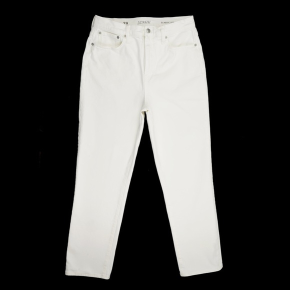 JCREW Size 29 Classic Straight Jean in White - $148 BX975 - Picture 5 of 8